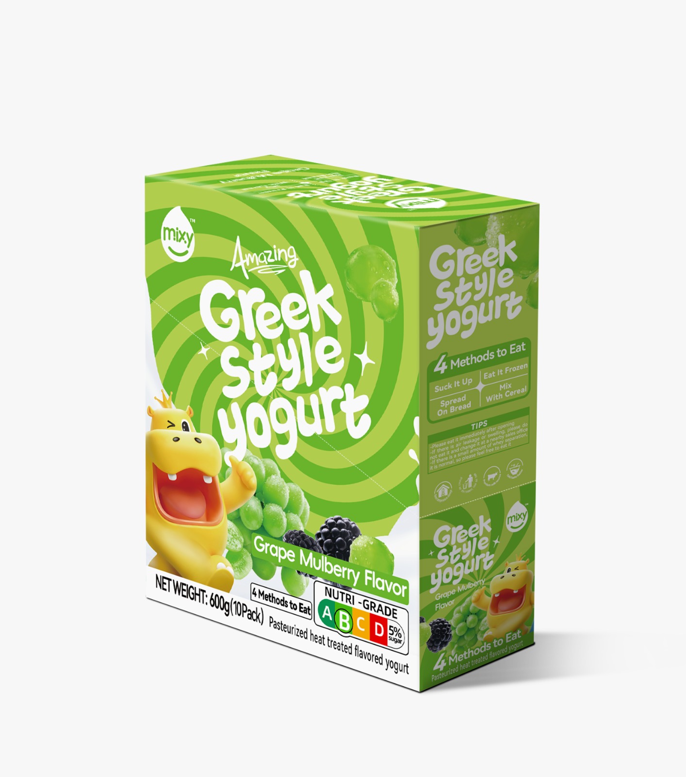 Mixy Greek Style Yogurt (Grape Mulberry) (10 Packs)